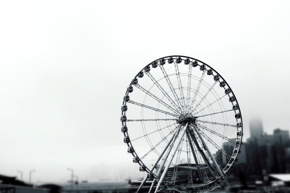 The ferris wheel hong kong central pier