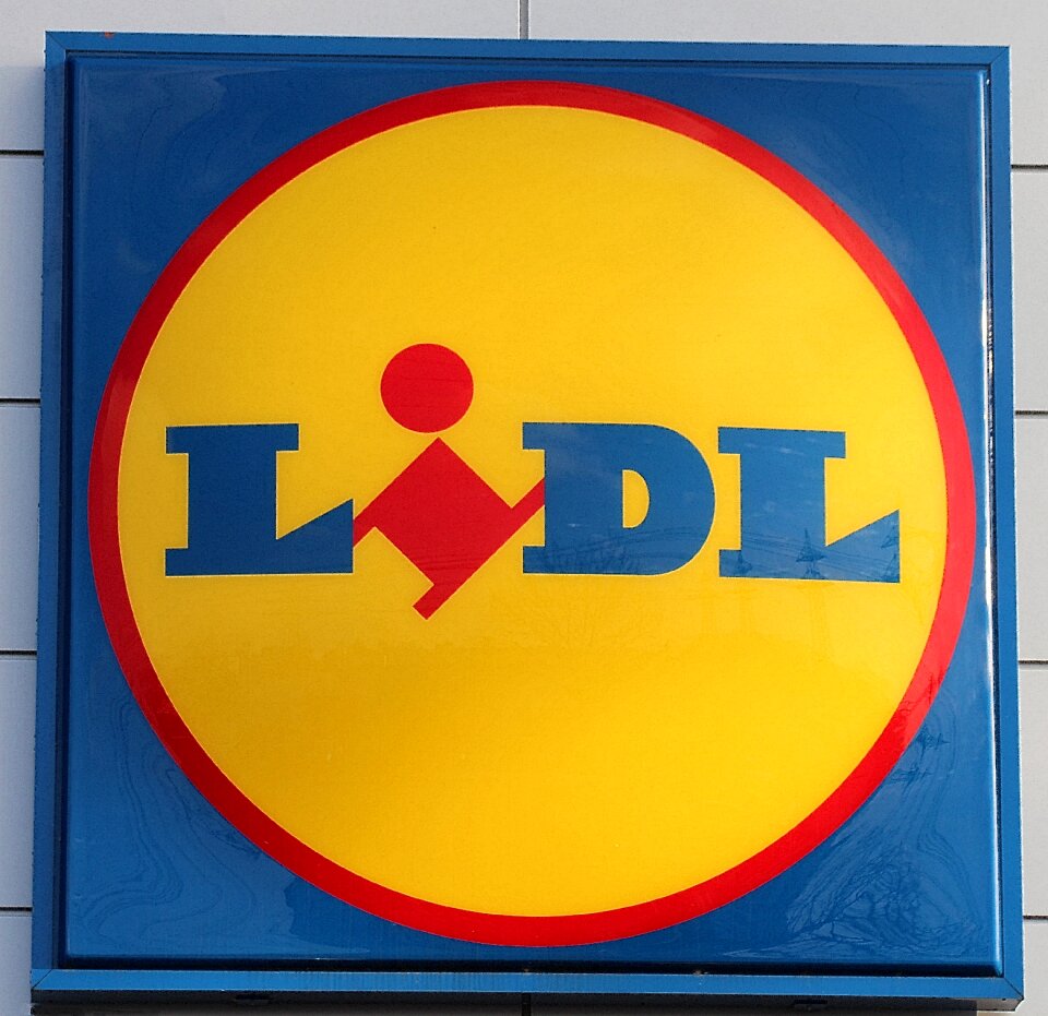 Lidl advertising sign supermarket