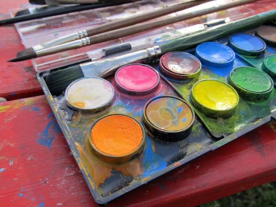 Brush watercolor colors
