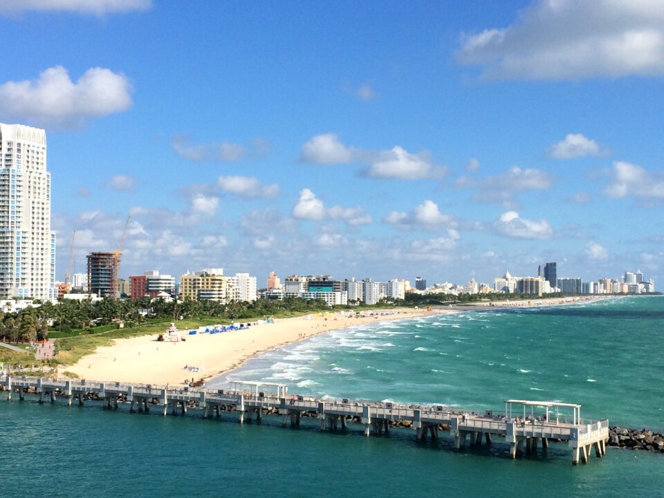 Water beach skyline