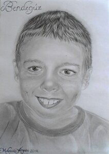 Smile portrait drawing