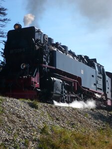 Steam locomotive rail traffic nostalgia photo
