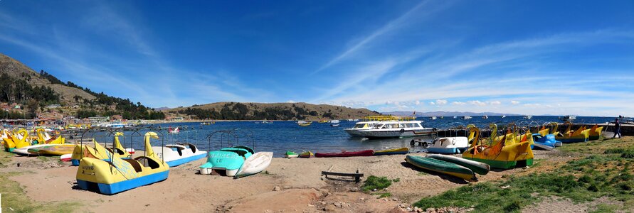 Boat travel titicaca photo