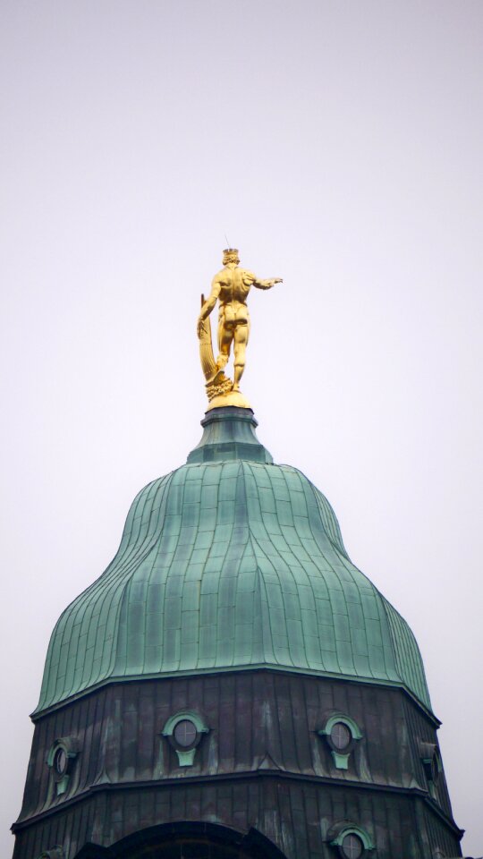 Building spire golden