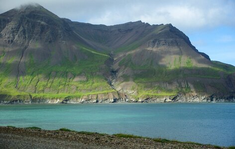 Iceland fjord cliffs