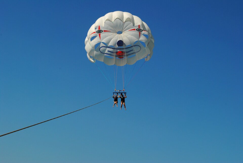 Action flying parachute