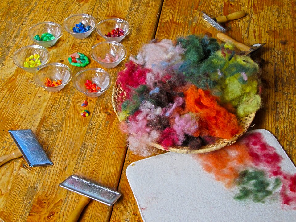 Wool kindergarten colors