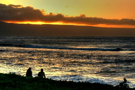 Couple ocean kaanapali photo