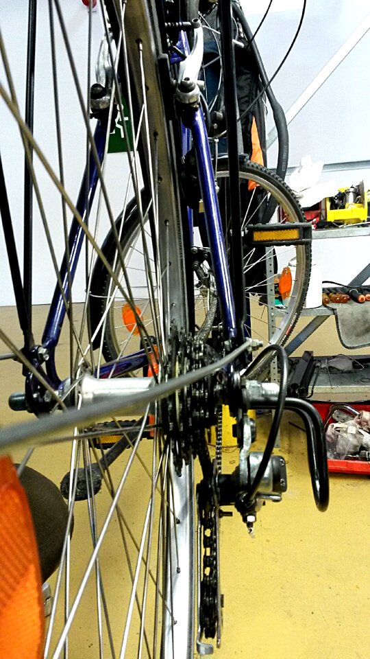 Chain gear 6-gang-kasette rear wheel