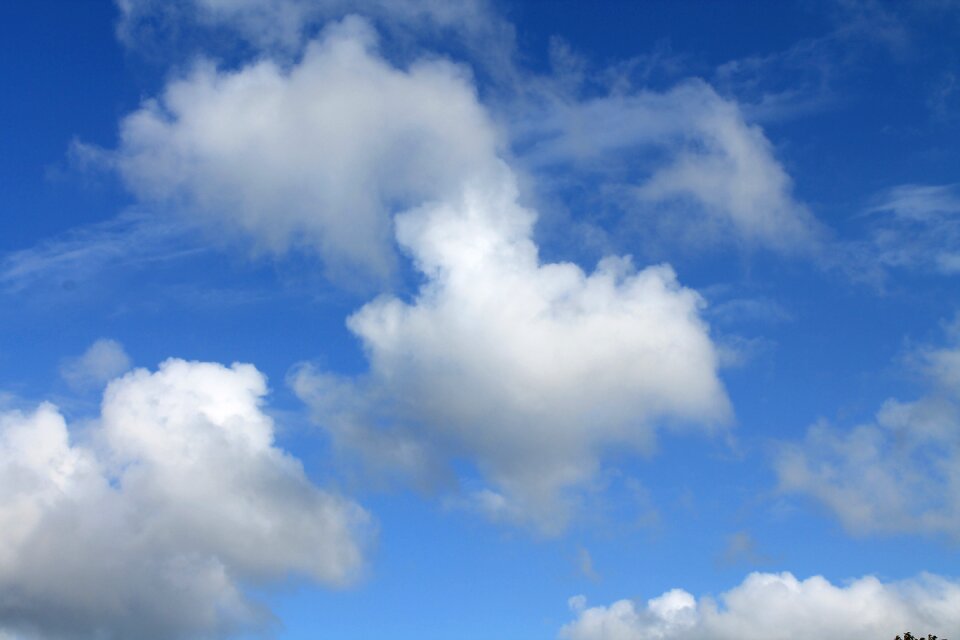 Clouds white blue