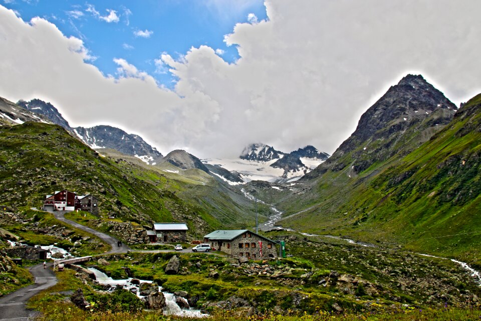 Alpine mountains dav hut