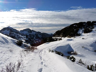 Mountain sky clouds photo