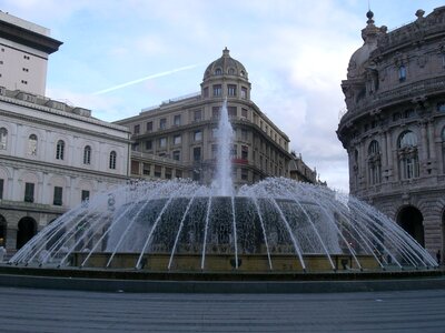 Italy piazza de ferrari fontana