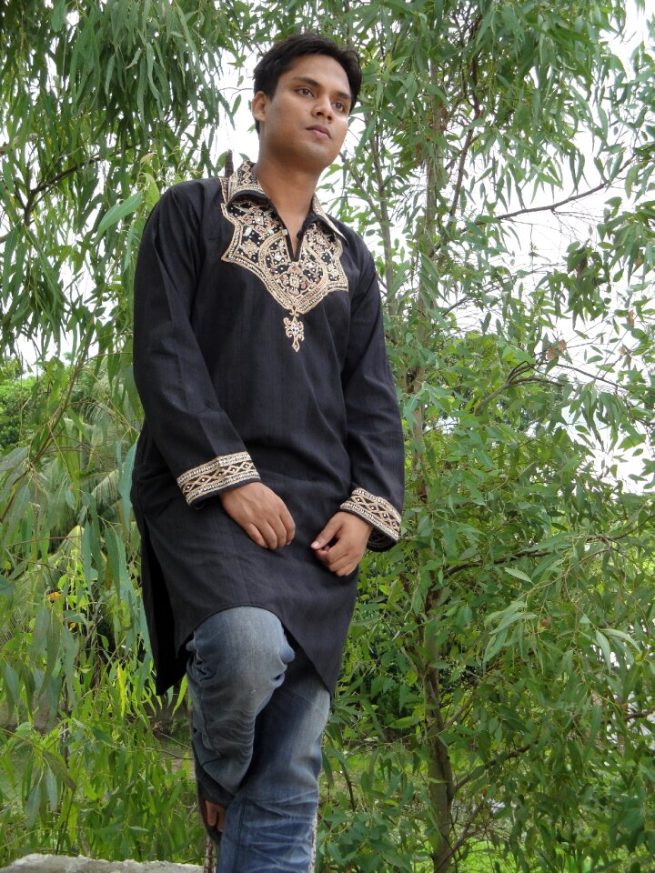 Young model clothing