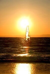 Wind surfing sunset zushi