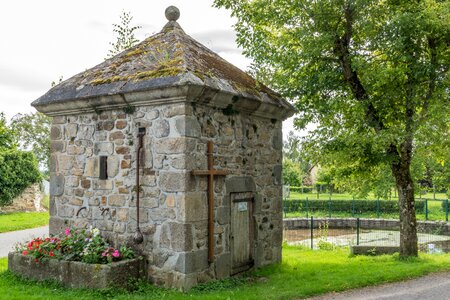 Building old stone renovated photo