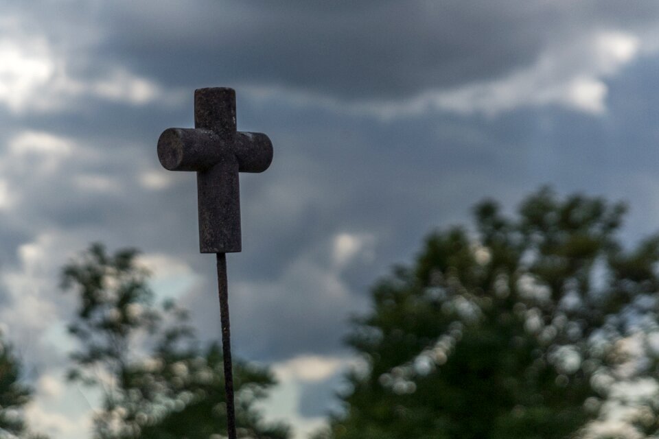 Cross cemetery dark
