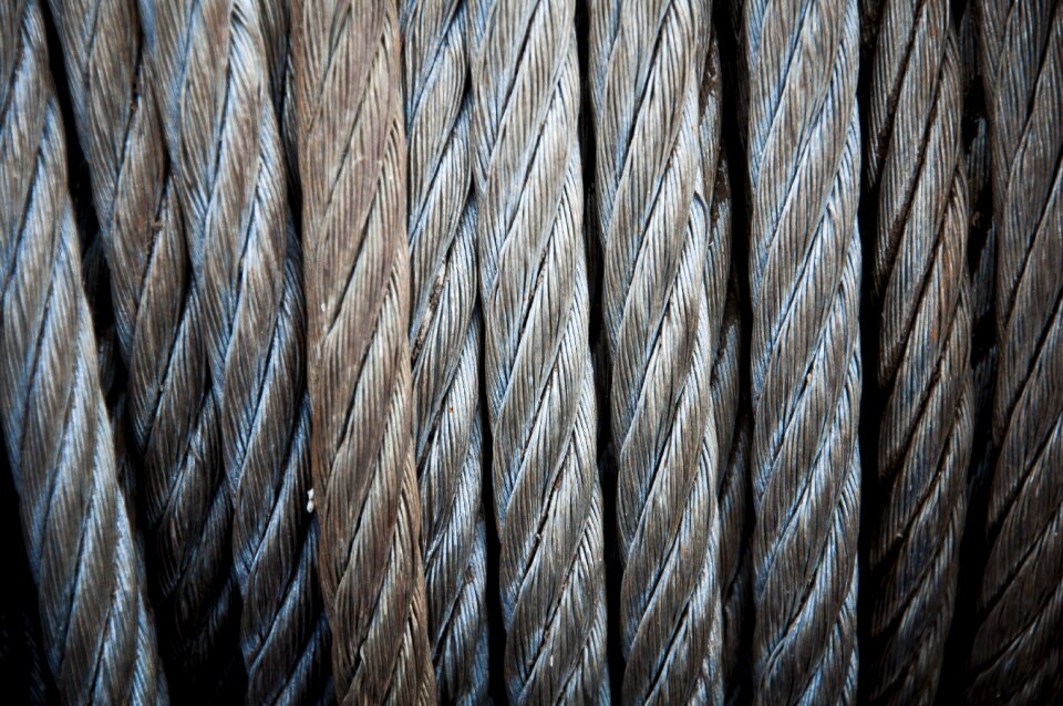 Close-up steel rope