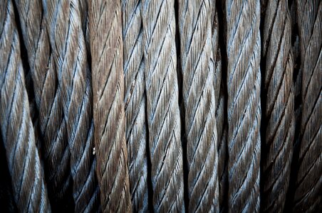 Close-up steel rope photo