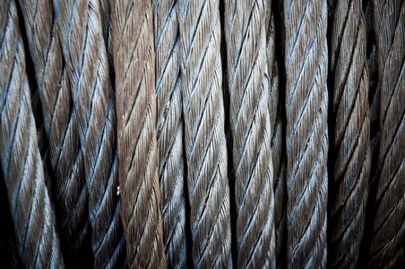 Close-up steel rope