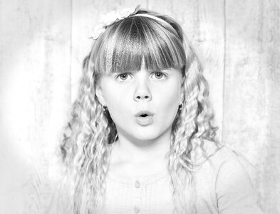 Face expression black and white recording