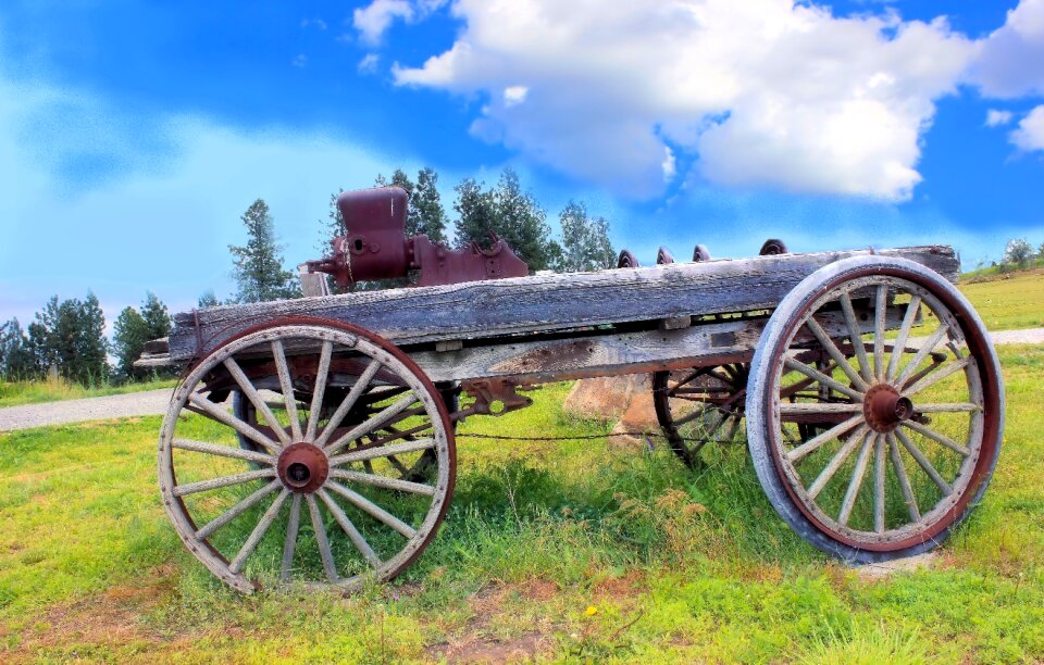 Outdoor wheel antique