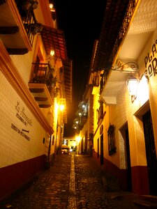 Night view cobblestone tourism