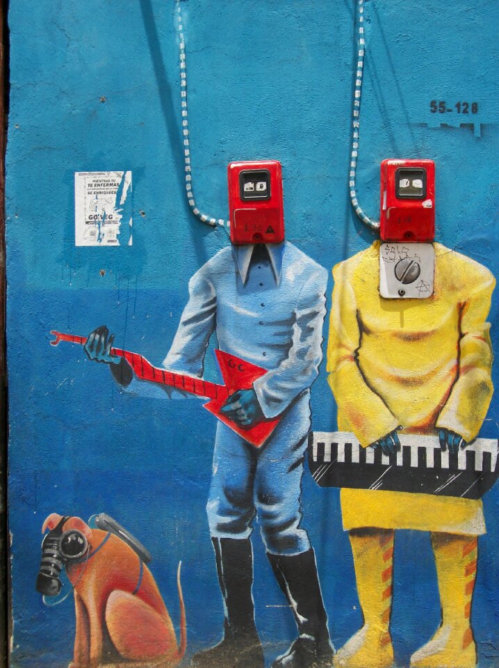 Painted urban wall