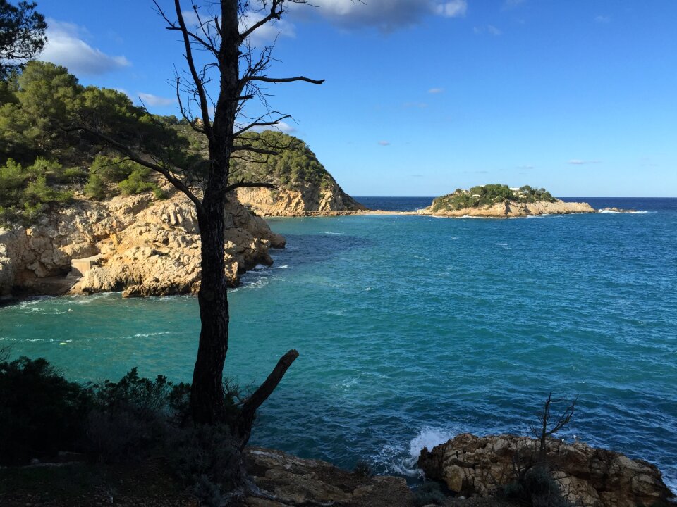 Sea cliffs ibiza photo