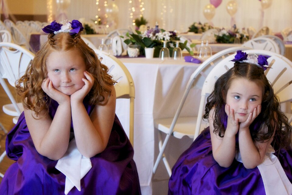Adorable flowergirl children