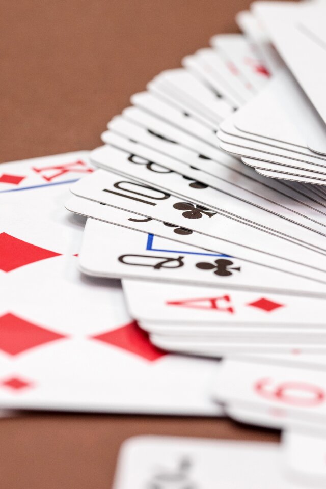 Playing cards heart poker