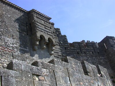 City medieval castle stone wall