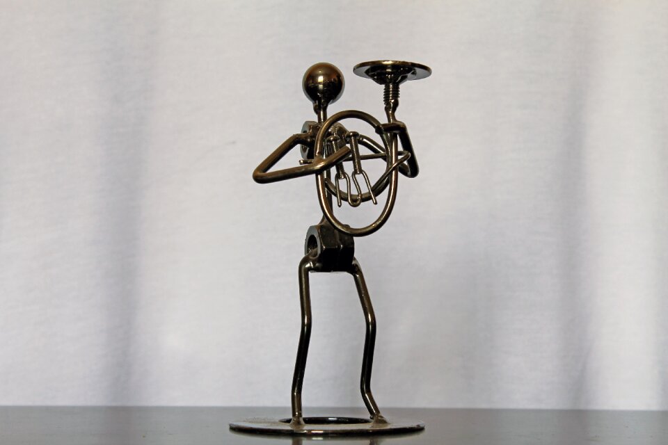 Metal doll decoration table decoration