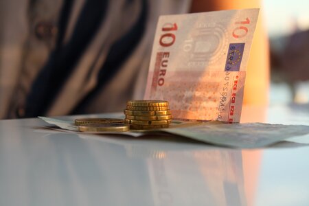 Money coins banknotes