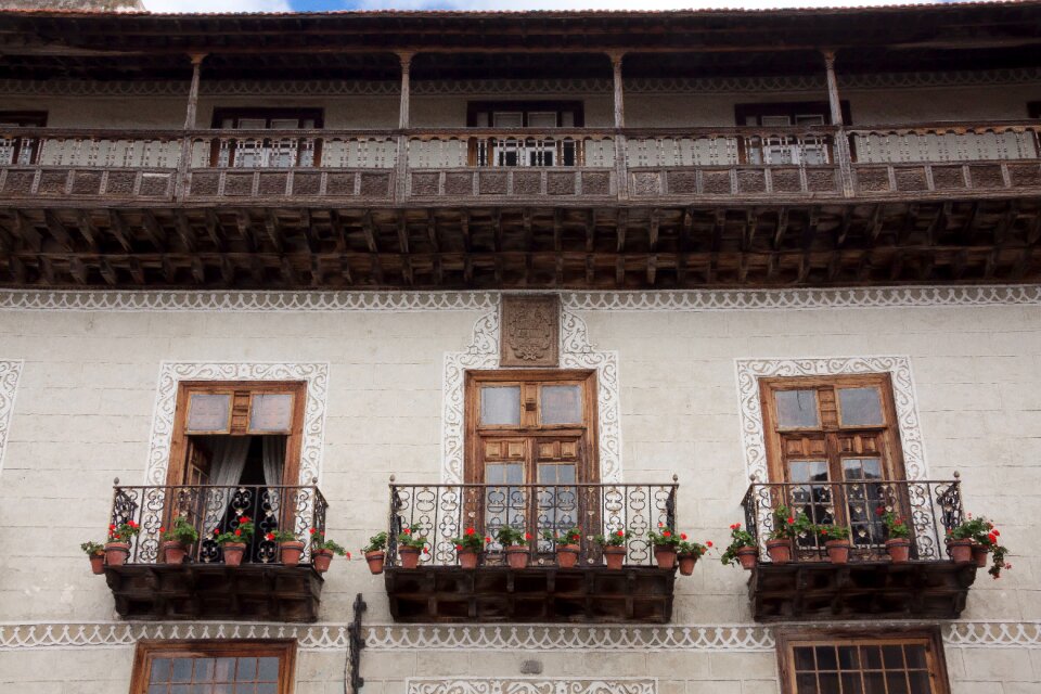 Wooden balconies typical fine