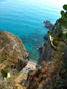 Sea water cliffs photo