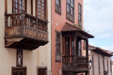 Wooden balconies typical fine