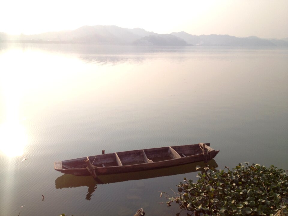Boat riverside the scenery