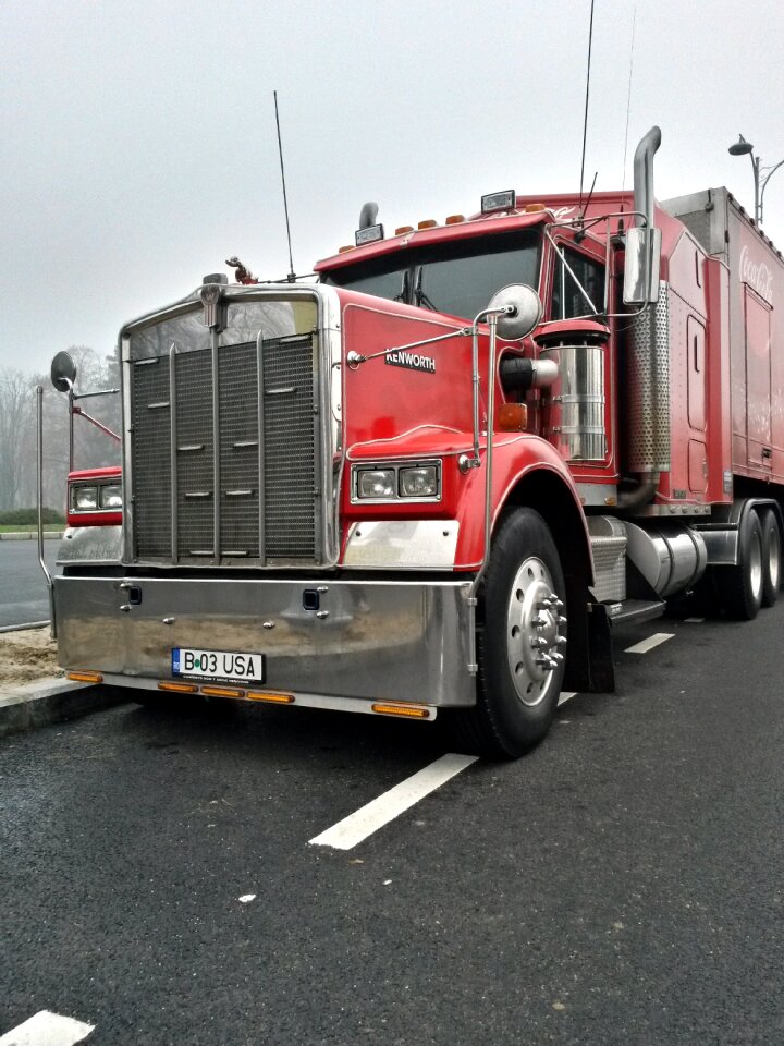 Christmas hauling gray truck
