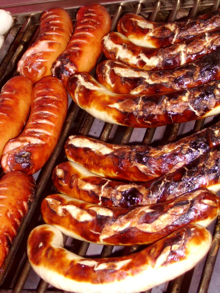 Barbecue grill sausage food