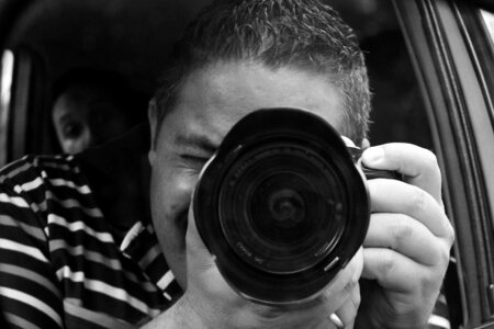 Photographer if photographing selfie