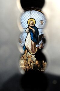 Cemetery chapel stained glass