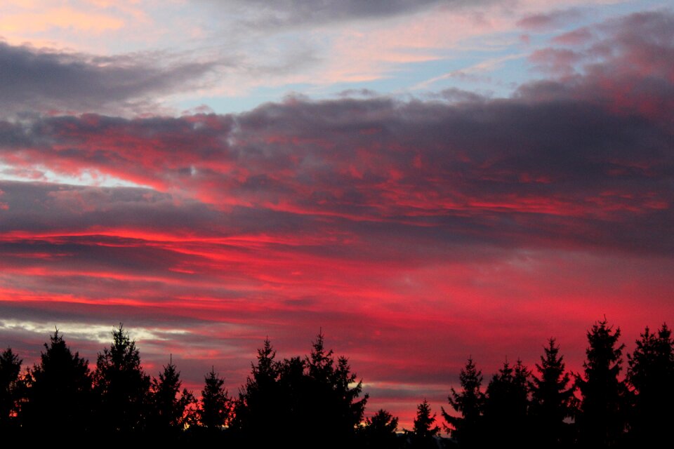 Afterglow evening sky abendstimmung