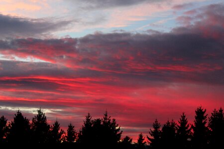 Afterglow evening sky abendstimmung photo