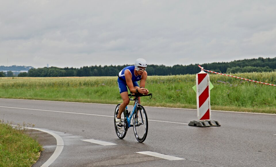 Triathlete bike landscape