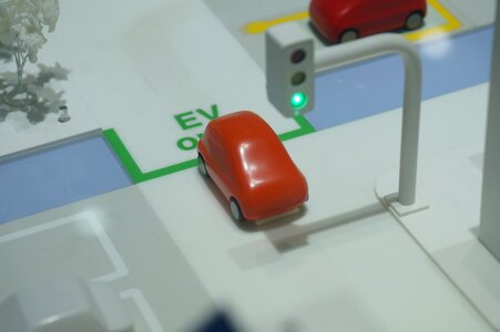 Future city model figure still life