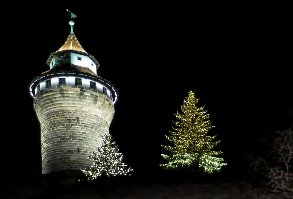 Illuminated night middle ages