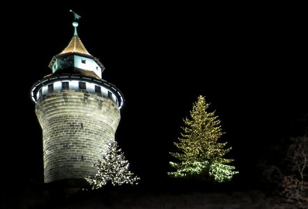 Illuminated night middle ages photo