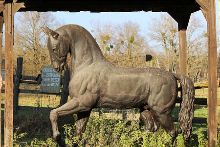 Horse old statue