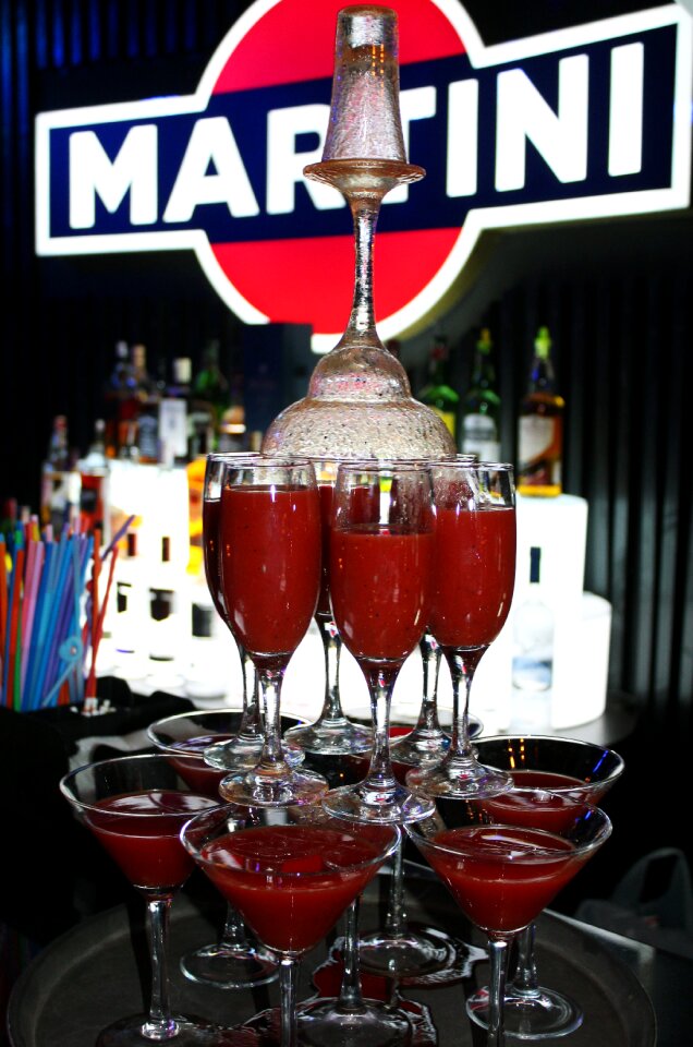 Glass drink red